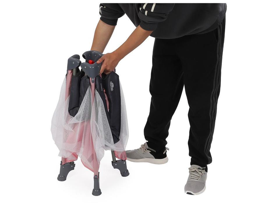 Berço Portátil Cosco Kids Cozzy até 18kg Rosa - 13