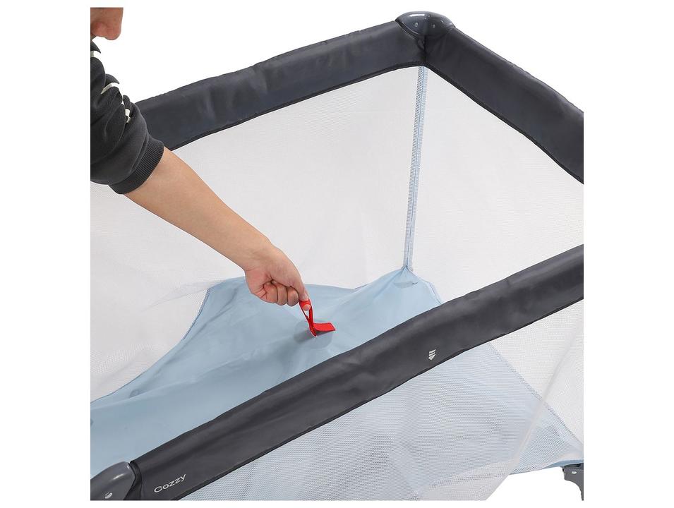 Berço Portátil Cosco Kids Cozzy com Mosquiteiro 0 a 18kg Azul - 6