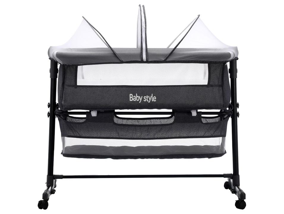 Berço Portátil Desmontável Baby Style Co-Sleeper até 9kg Cinza Escuro - 1