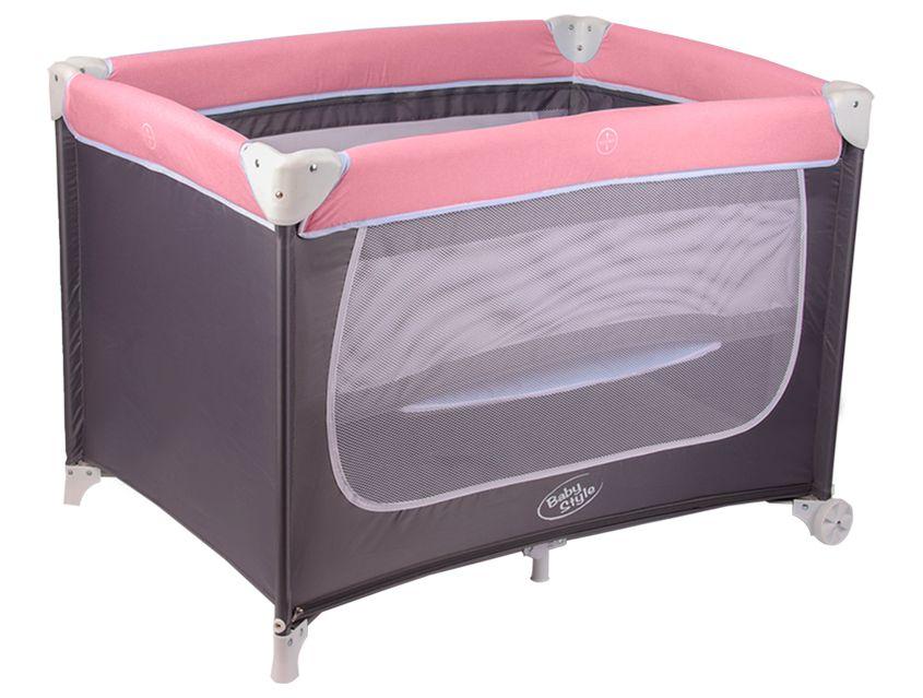 Berço Portátil Desmontável Baby Style Confort Rosa - 2