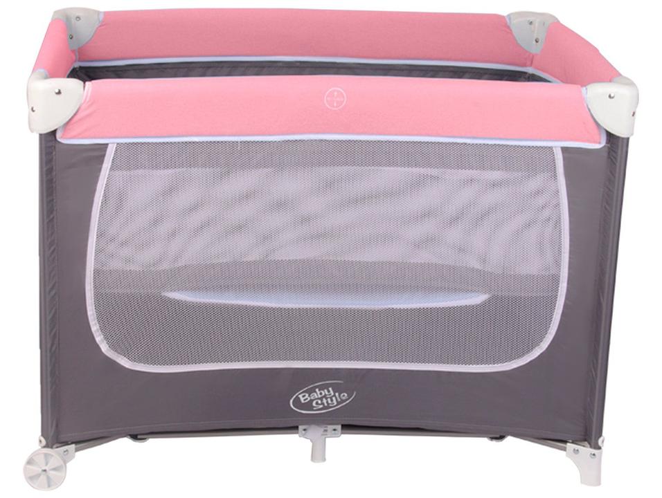 Berço Portátil Desmontável Baby Style Confort Rosa - 1