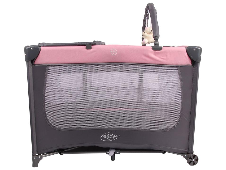 Berço Portátil Desmontável Baby Style Joly Rosa - 1