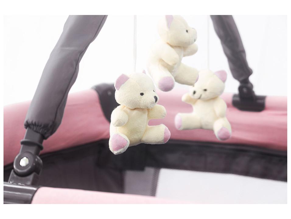 Berço Portátil Desmontável Baby Style Joly Rosa - 3