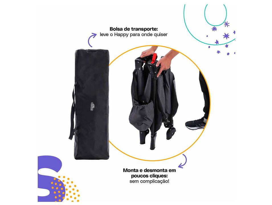 Berço Portátil Desmontável Cosco Kids Happy até 15kg - 5