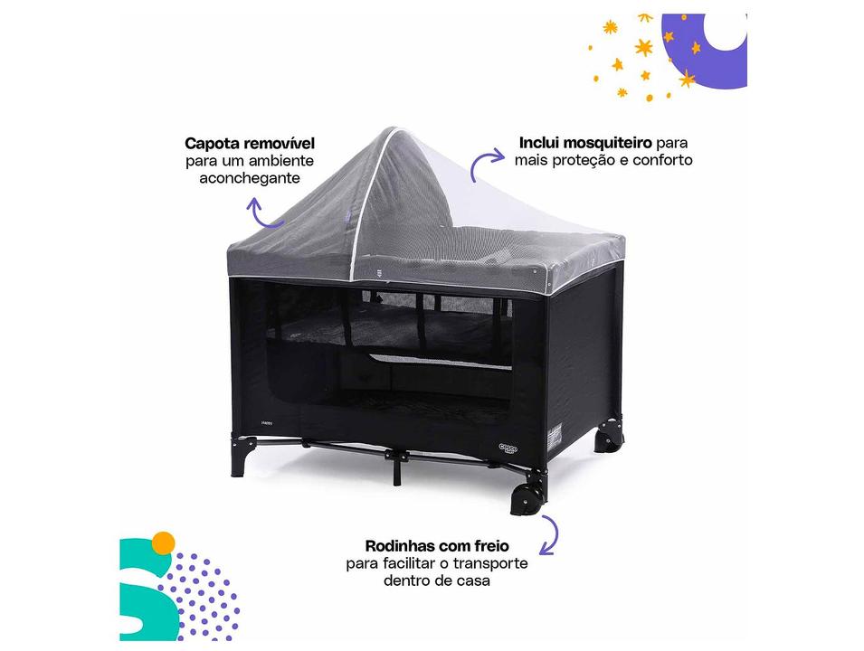 Berço Portátil Desmontável Cosco Kids Happy até 15kg - 2