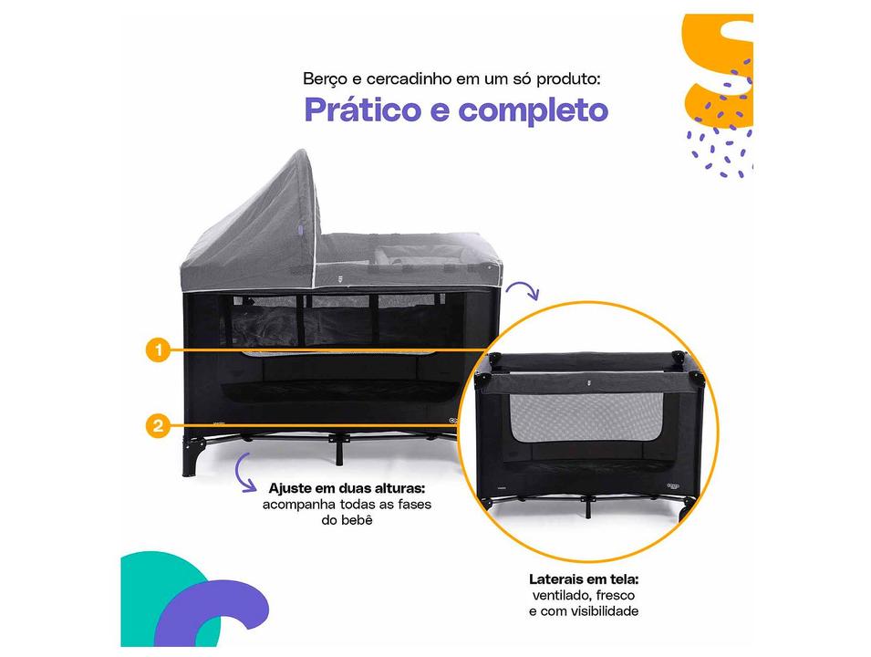 Berço Portátil Desmontável Cosco Kids Happy até 15kg - 1