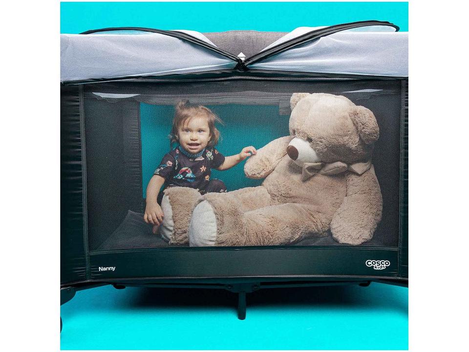 Berço Portátil e Desmontável Cosco Kids Nanny 10kg Preto - 18