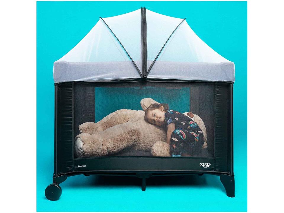 Berço Portátil e Desmontável Cosco Kids Nanny 10kg Preto - 19