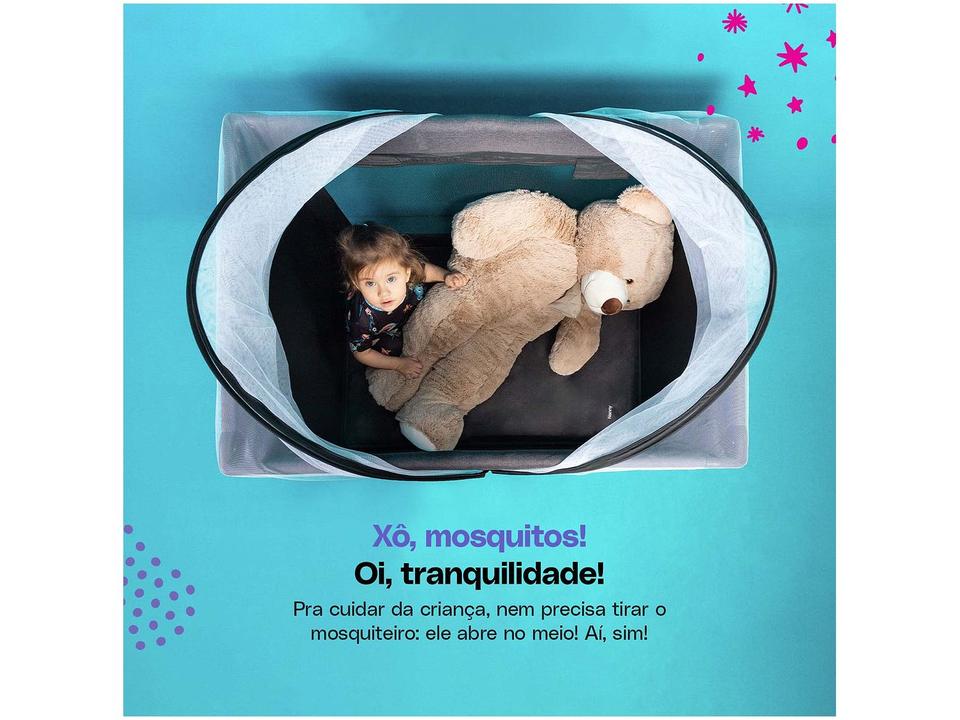 Berço Portátil e Desmontável Cosco Kids Nanny 10kg Preto - 11