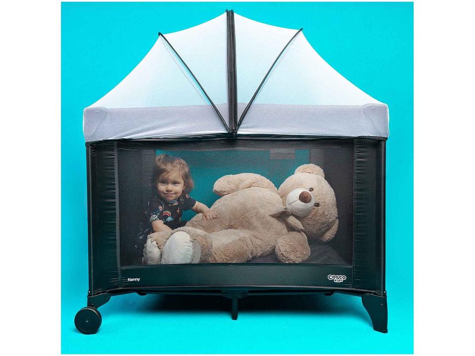Berço Portátil e Desmontável Cosco Kids Nanny 10kg Preto - 12