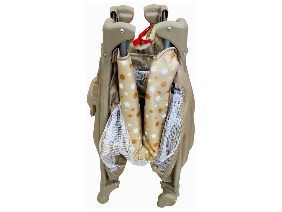 Berço Portátil e Desmontável Maxi Baby Lune até 15kg Bege - 5
