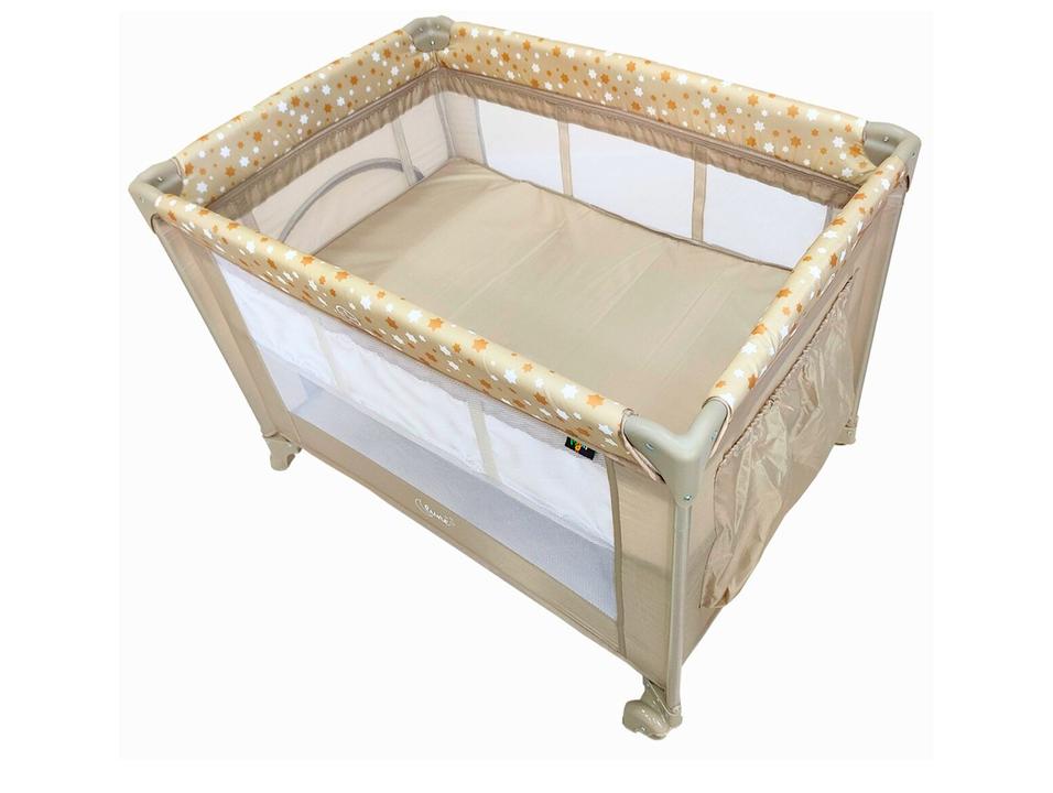Berço Portátil e Desmontável Maxi Baby Lune até 15kg Bege - 4