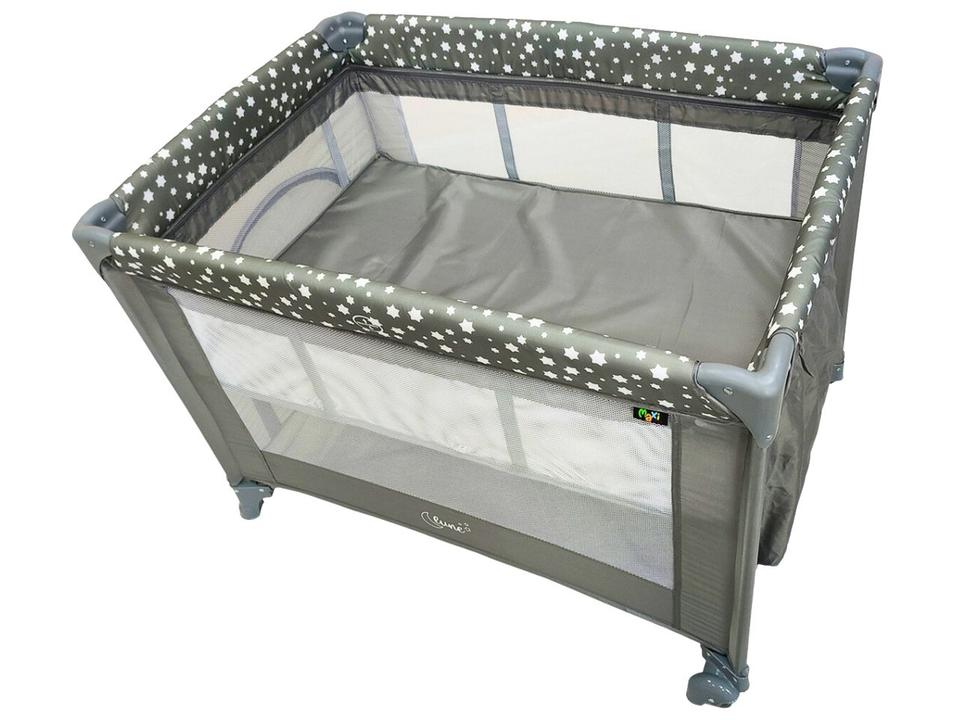 Berço Portátil e Desmontável Maxi Baby Lune até 15kg Cinza - 4