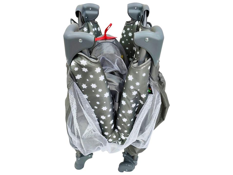 Berço Portátil e Desmontável Maxi Baby Lune até 15kg Cinza - 6