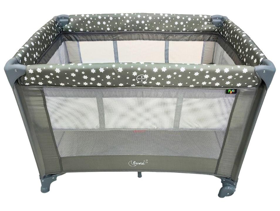 Berço Portátil e Desmontável Maxi Baby Lune até 15kg Cinza - 3