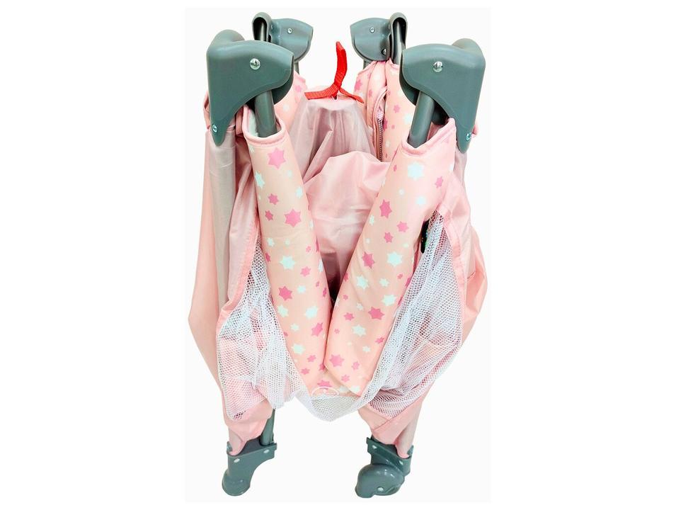 Berço Portátil e Desmontável Maxi Baby Lune até 15kg Rosa - 6