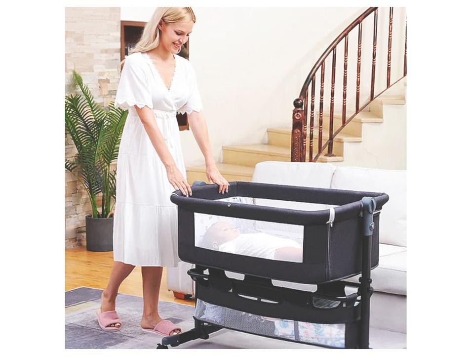 Berço Portátil Maxi Baby Connect com Mosquiteiro até 9kg Cinza - 10