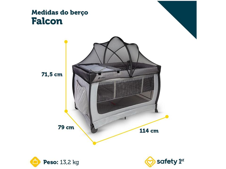 Berço Portátil Safety 1st Falcon com Mosquiteiro até 20kg - 10