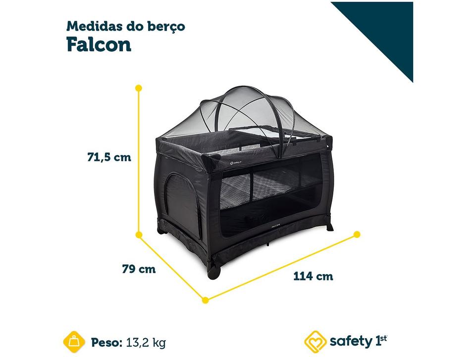 Berço Portátil Safety 1st Falcon com Mosquiteiro até 20kg - 9
