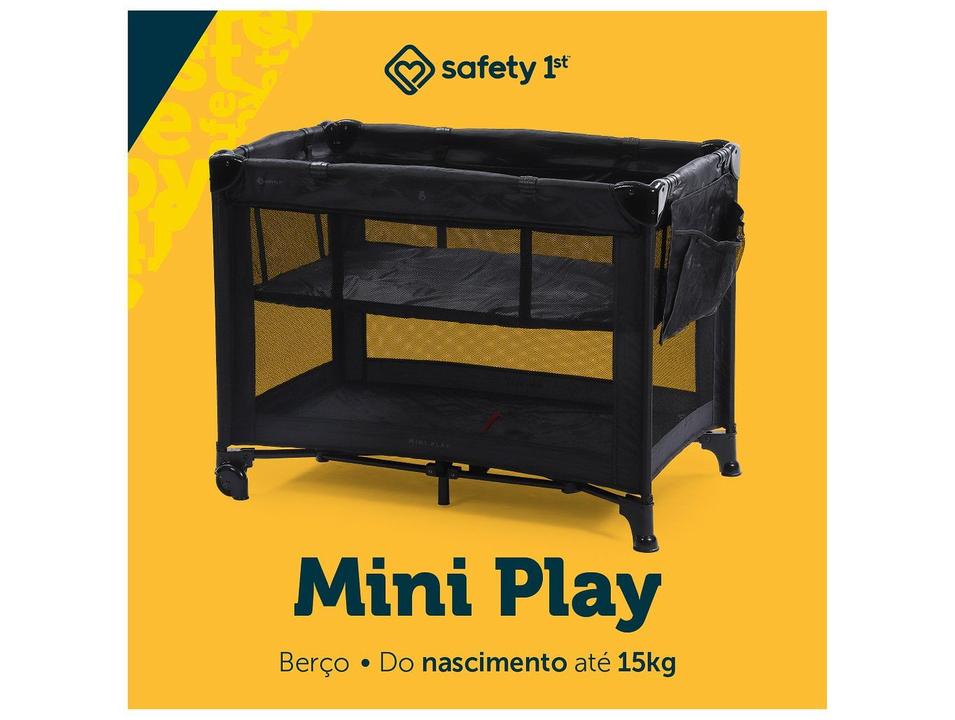 Berço Portátil Safety 1st Mini Play até 15kg Preto - 2
