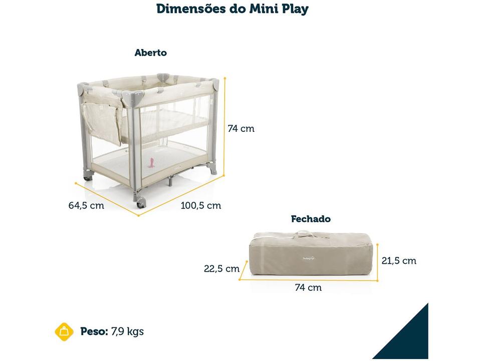 Berço Portátil Safety 1st Mini Play Desmontável - 20