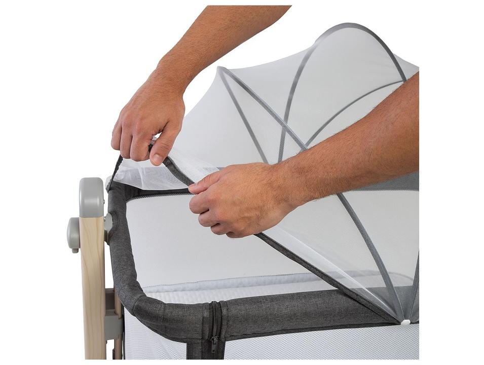 Berço Portátil Safety 1st Palace com Mosquiteiro 0 a 9kg Cinza - 4