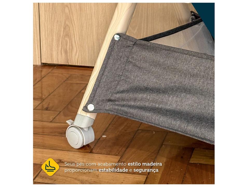 Berço Portátil Safety 1st Palace com Mosquiteiro 0 a 9kg Cinza - 10
