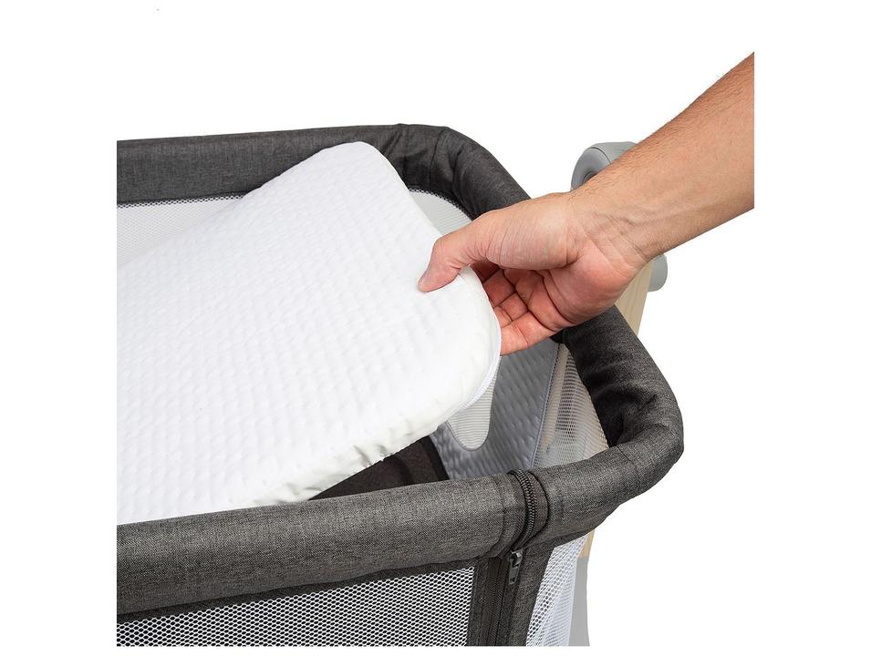 Berço Portátil Safety 1st Palace com Mosquiteiro 0 a 9kg Cinza - 3