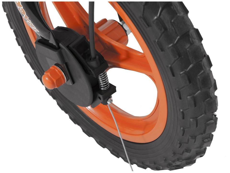 Bicicleta Aro 12 Infantil Track Bikes Arco Iris Preto e Laranja com Rodinhas - 10