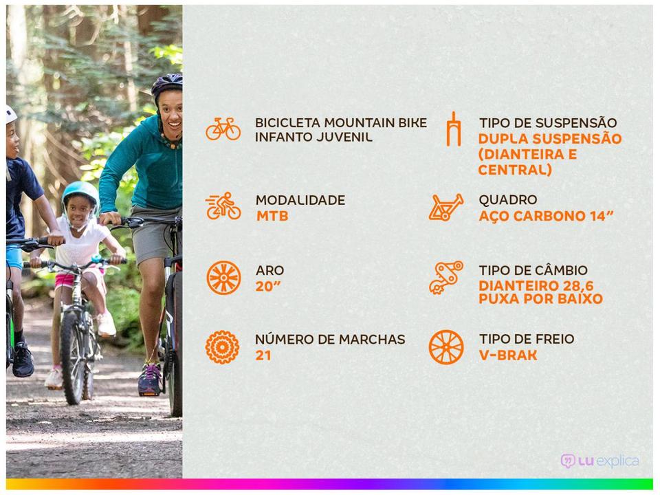 Bicicleta Aro 20 Colli GPS 21 Marchas Freio V-Brake Quadro Aço Carbono - 1