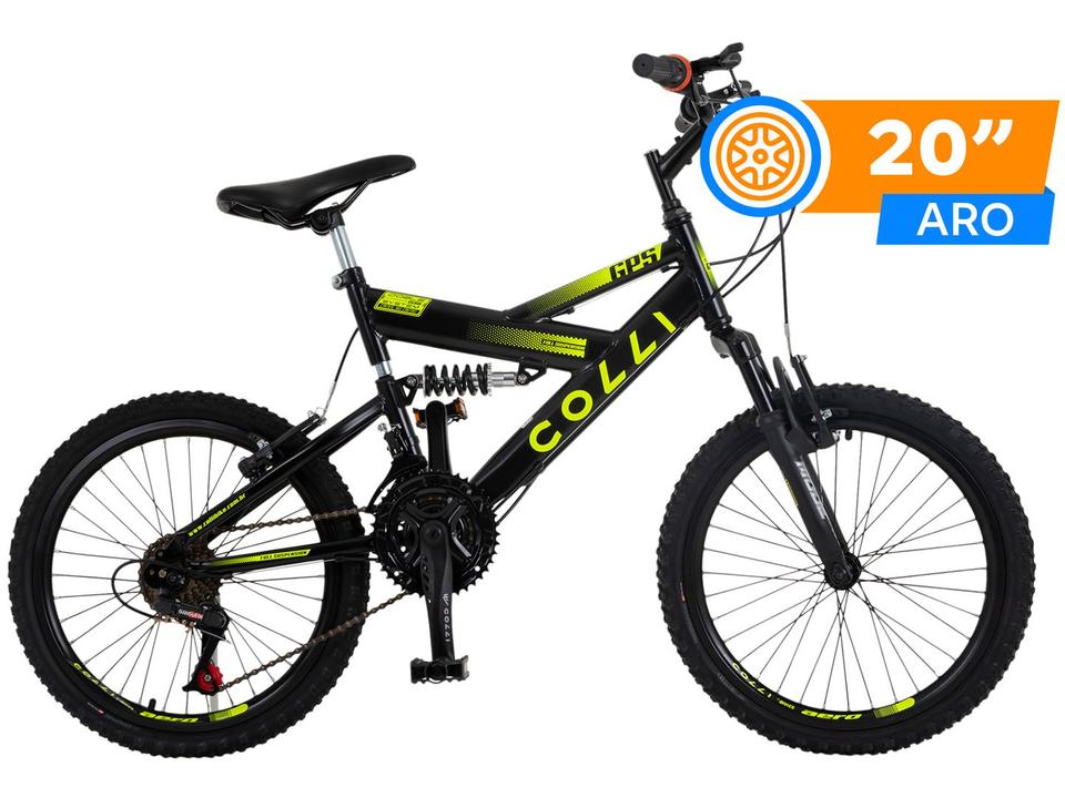 Bicicleta Aro 20 Colli GPS Freio V Brake Aço Carbono Suspensão Dupla - 1
