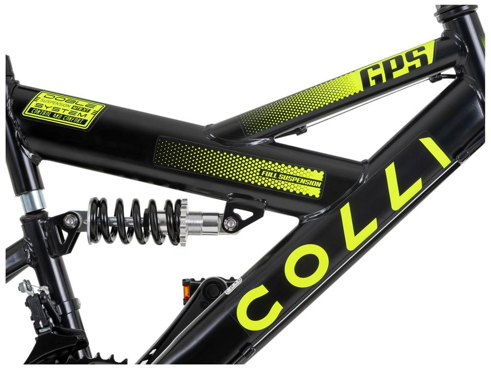 Bicicleta Aro 20 Colli GPS Freio V Brake Aço Carbono Suspensão Dupla - 10