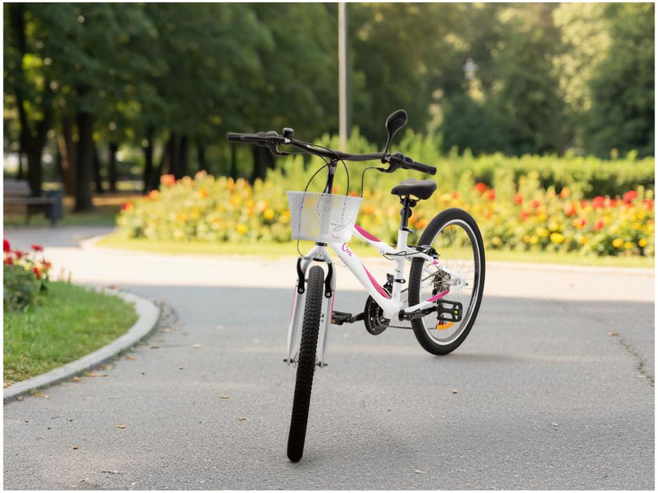 Bicicleta Aro 24 Infantil Caloi Ceci Branca 21 Marchas - 1