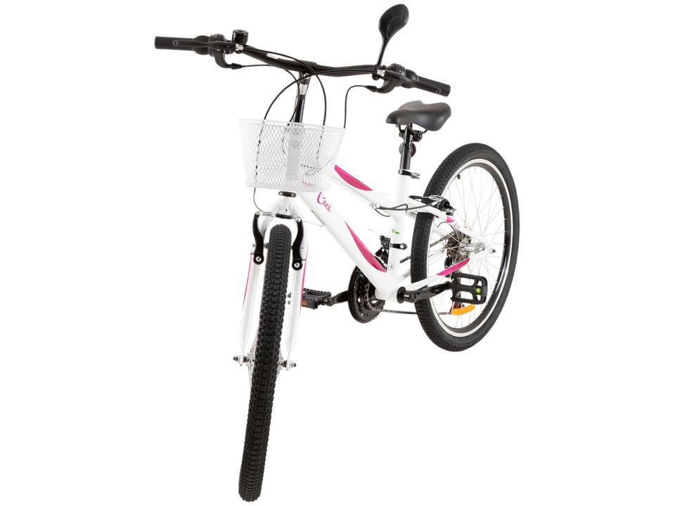 Bicicleta Aro 24 Infantil Caloi Ceci Branca 21 Marchas - 2