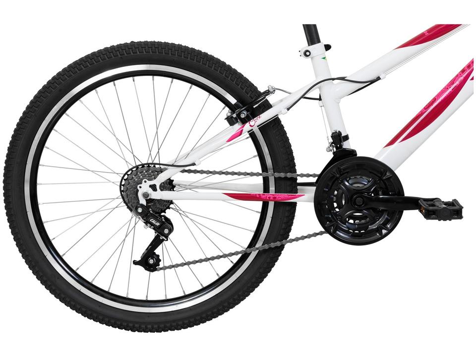 Bicicleta Aro 24 Infantil Caloi Ceci Branca 21 Marchas - 3