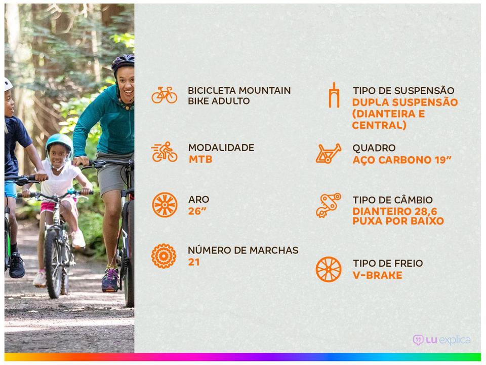 Bicicleta Aro 26 Colli GPS 21 Marchas Freio V-Brake Quadro Aço Carbono - 2