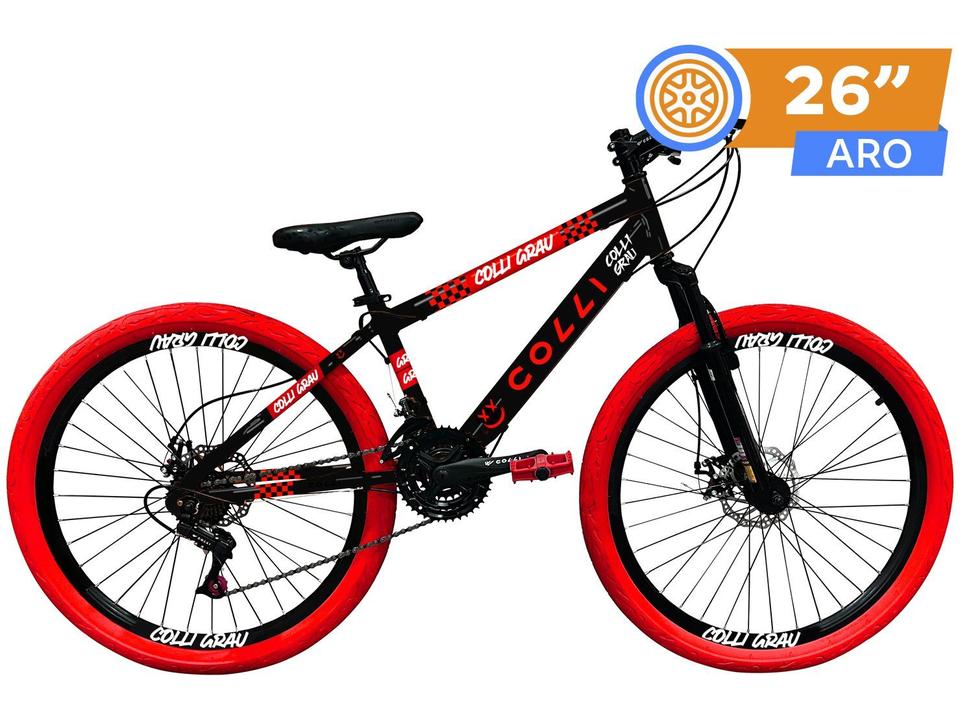 Bicicleta Aro 26" Colli Grau Freio a Disco 21 Marchas - 1