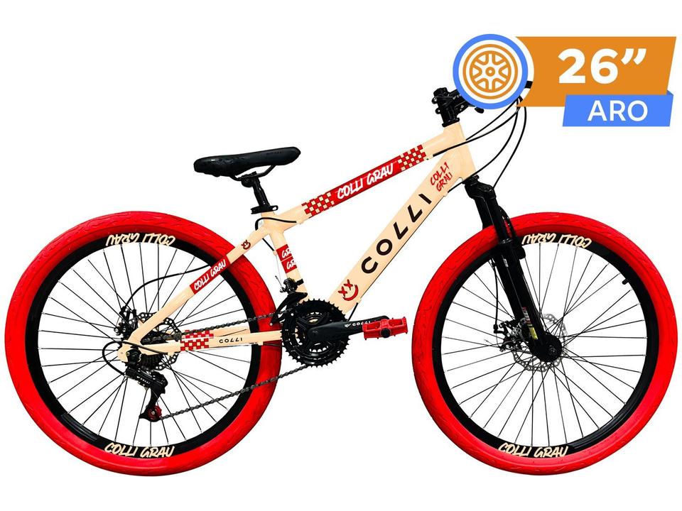 Bicicleta Aro 26" Colli Grau Freio a Disco 21 Marchas - 1