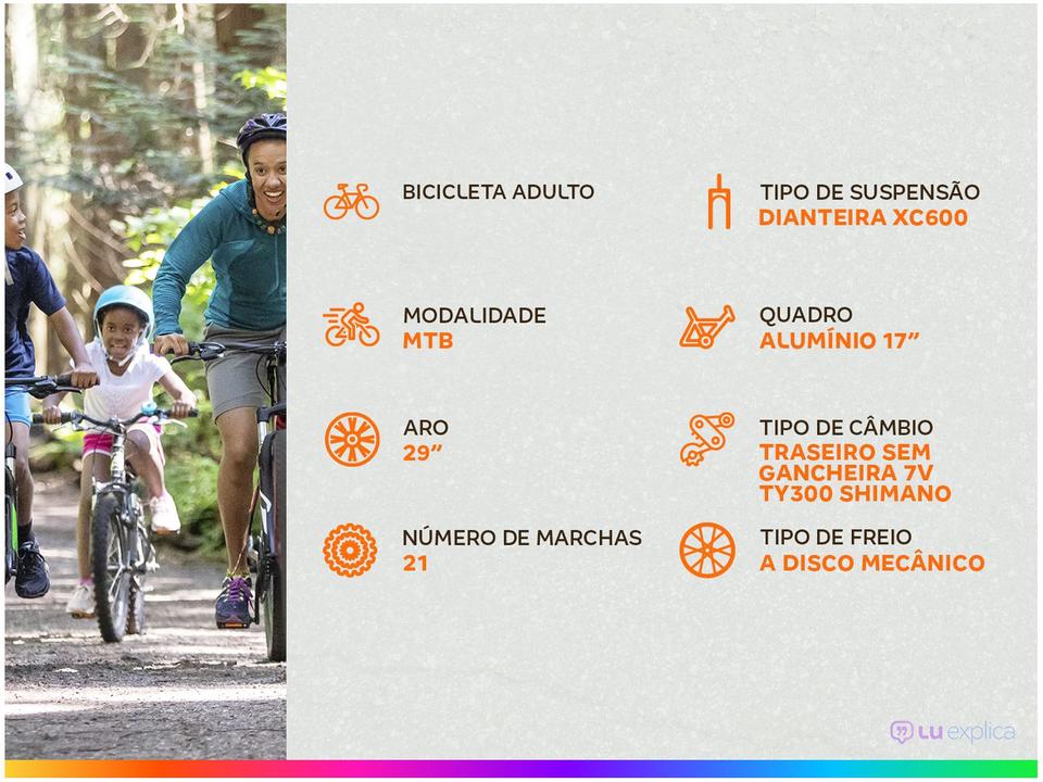 Bicicleta Aro 29 Colli Tenessee Freio a Disco de Alumínio 21 Marchas Câmbio Shimano - 1