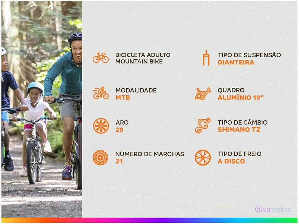 Bicicleta Aro 29 South Legend MTB 21 Marchas Shimano Freio a Disco Alumínio - 2