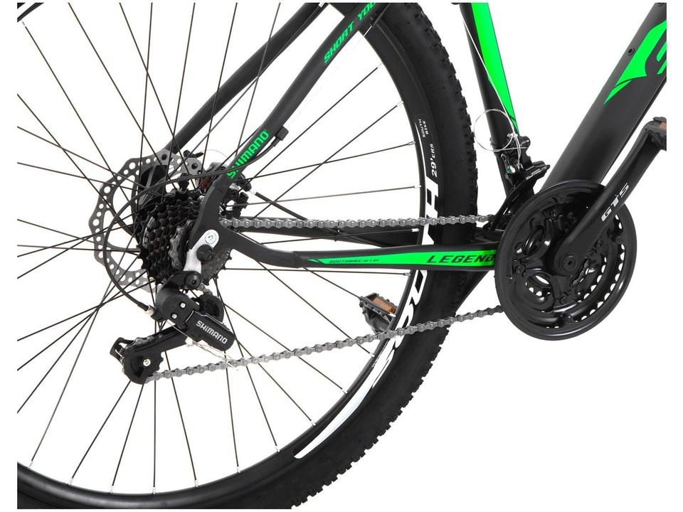 Bicicleta Aro 29 South Legend MTB 21 Marchas Shimano Freio a Disco Alumínio - 11