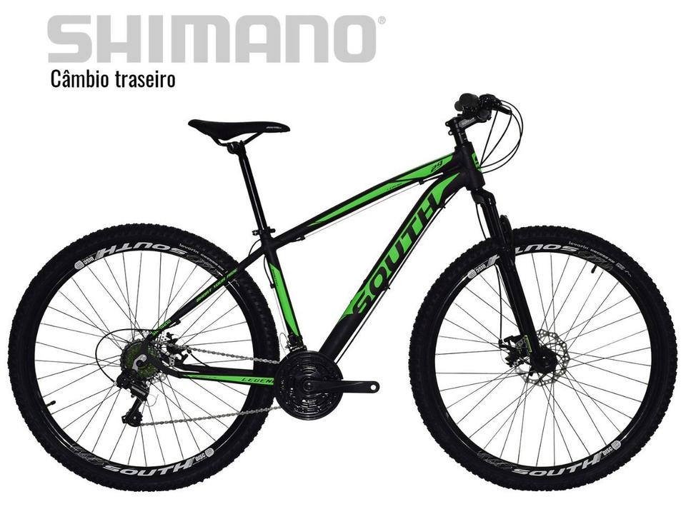 Bicicleta Aro 29 South Legend MTB 21 Marchas Shimano Freio a Disco Alumínio - 14