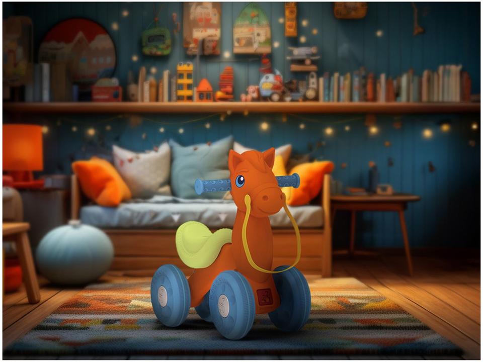 Bicicleta de Equilíbrio Infantil Bandeirante 1144 Pônei Laranja - 1