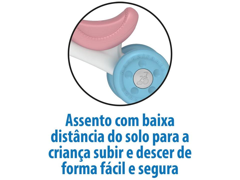 Bicicleta de Equilíbrio Infantil Bandeirante Unicórnio Branca - 2