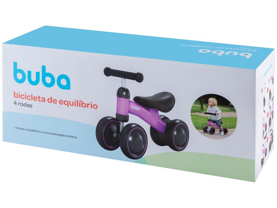 Bicicleta de Equilíbrio Infantil Buba 4 Rodas Rosa - 9