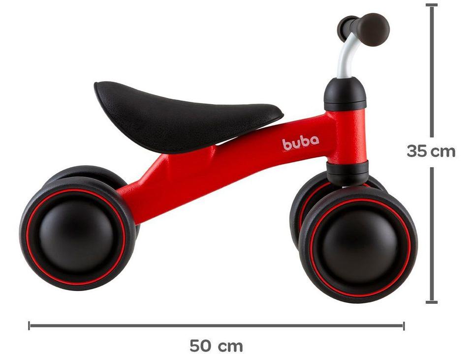Bicicleta de Equilíbrio Infantil Buba 4 Rodas Vermelho - 10