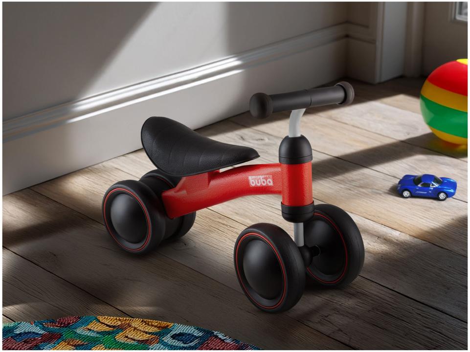 Bicicleta de Equilíbrio Infantil Buba 4 Rodas Vermelho - 2