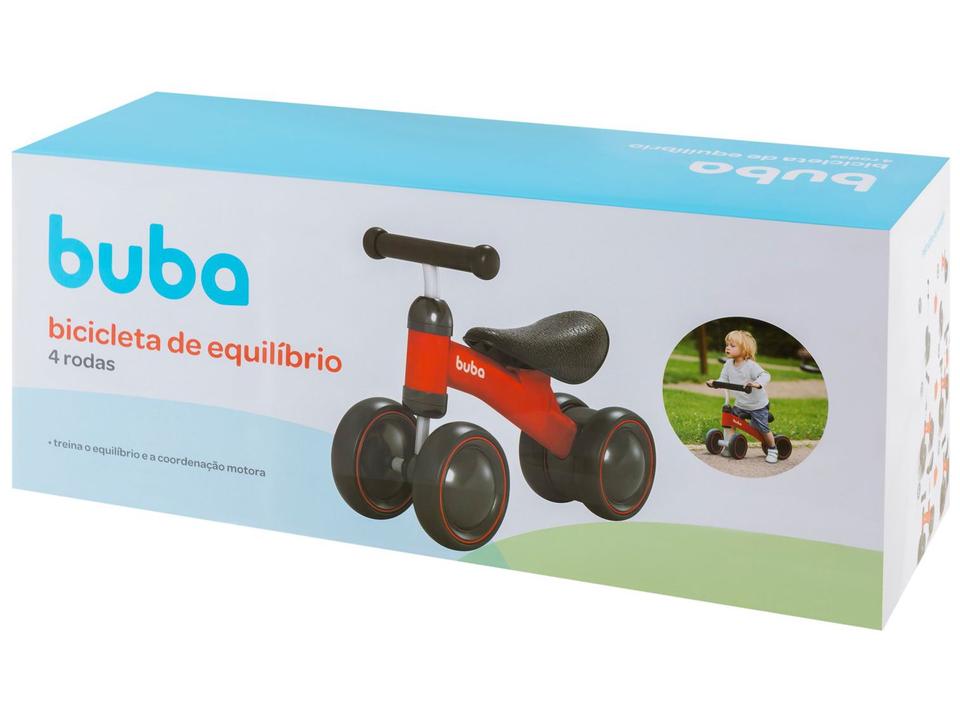 Bicicleta de Equilíbrio Infantil Buba 4 Rodas Vermelho - 11