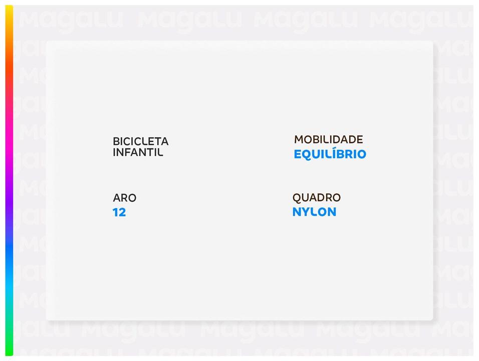 Bicicleta de Equilíbrio Infantil Colli Balance Branco - 2