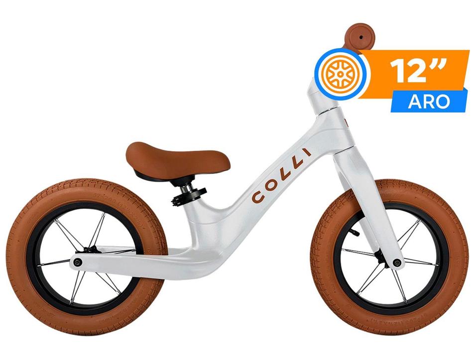 Bicicleta de Equilíbrio Infantil Colli Balance Branco - 1
